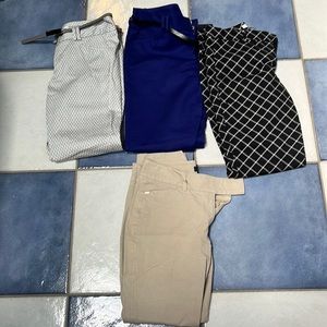 Four pairs size 2 skinny pants
